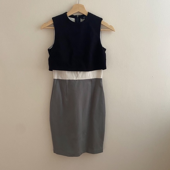 French connection sleeveless block color dress - Picture 1 of 4